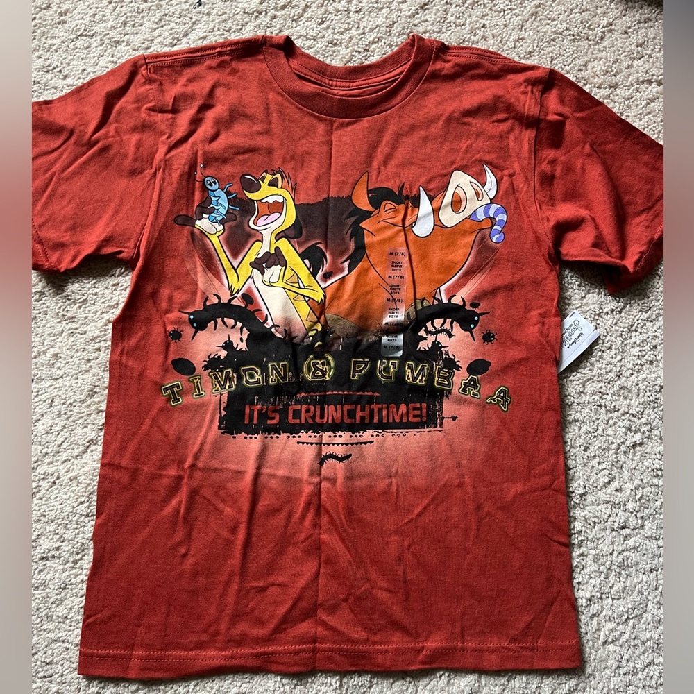 NWT Disney's Lion King Pumbaa & Timon Short Sleeved Tee Shirt 🦁